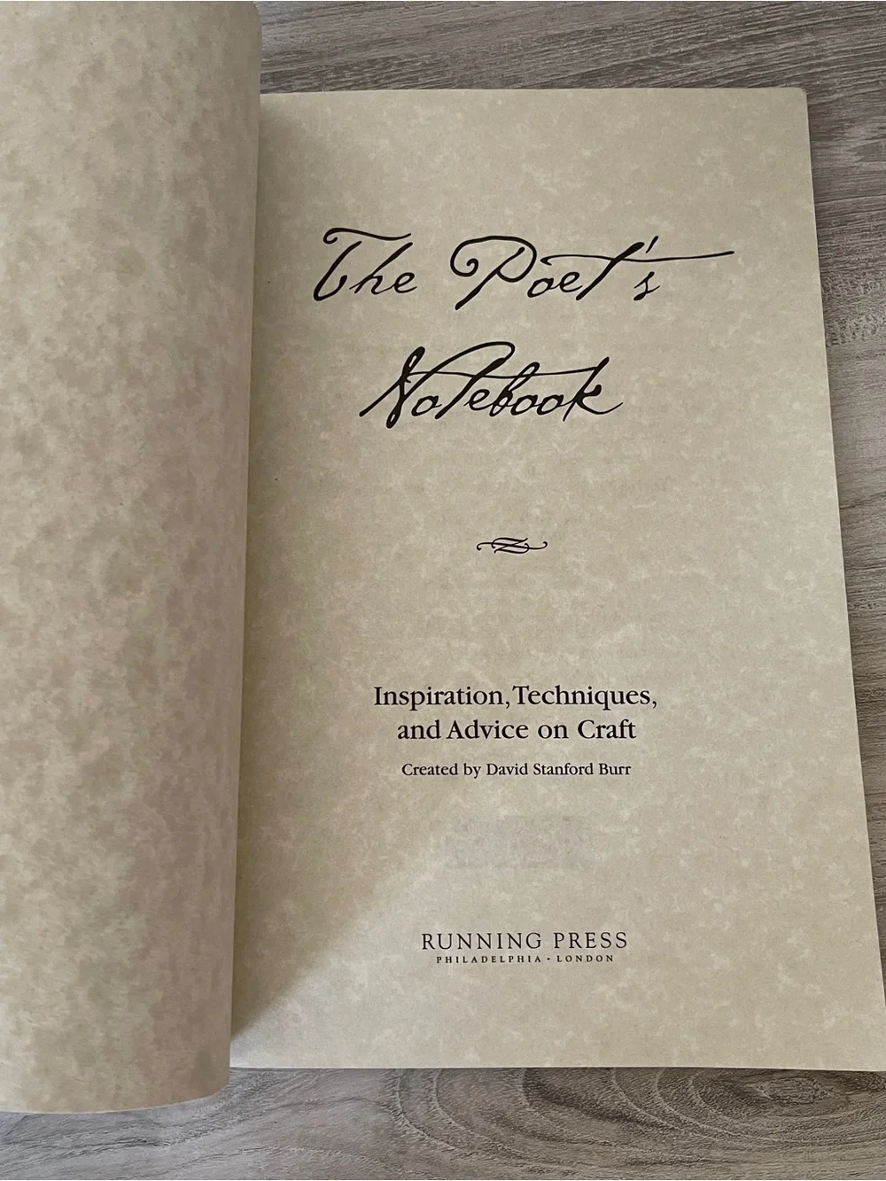 The Poets Notebook by David Stanford Burr 2000